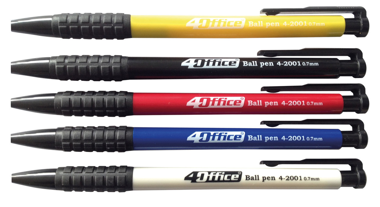 Ручка кулькова 4OFFICE (4-2001), автоматична, чорнила сині